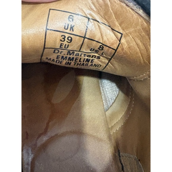 Dr. Martens Emmeline Boots Women's 8L EU 39 – Cherry Red Leather Ankle Boots - Picture 7 of 7